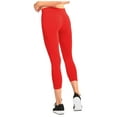 thumbnail image 3 of Gilbin 2 Pack Women's Ribbed Waistband Capri Length Leggings,One Size Fit, Super Stretch Yoga Leggings Yoga Capris, 3 of 3