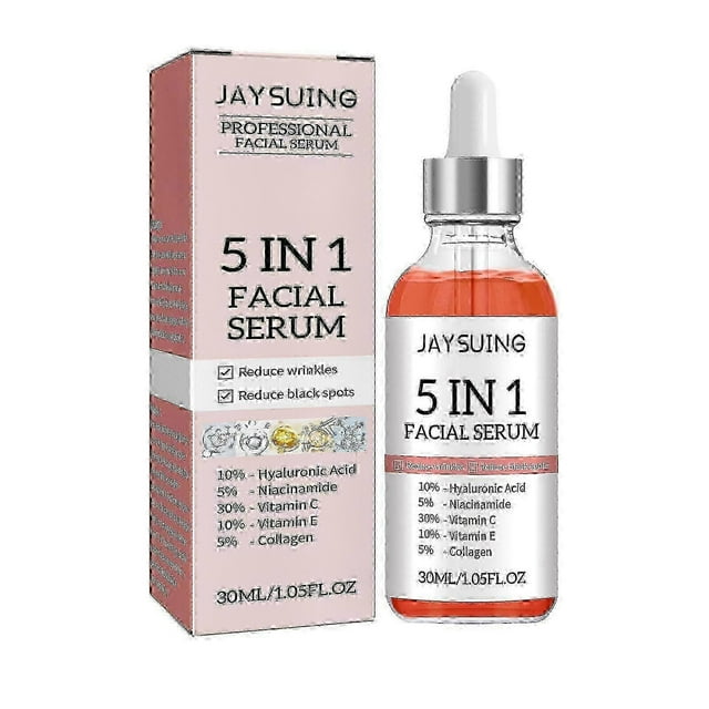 Jaysuing 5-In-1 Facial Essence Anti-Wrinkle Firming Fade Spots Acne Moisturizing Skin Nourishing Skin Beauty - 30Ml