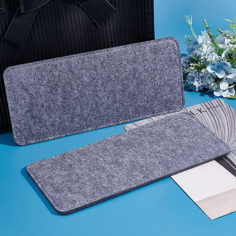 2pcs Felt Bag Base Shaper 12x5 Inch Gray Rectangle Felt Bag Bottom Handbag Base Shaper Insert Bag Bottom