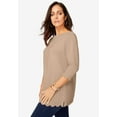 thumbnail image 3 of Jessica London Women's Plus Size Scallop Boatneck Tunic, 3 of 5