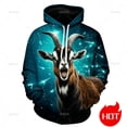 thumbnail image 1 of Sudadera con capucha y sudadera con estampado 3D de cabra gritando, novedad, sudadera con capucha y gráfico de cabra enojada, ropa de calle divertida para niños, 1 of 5