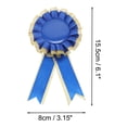 thumbnail image 3 of Unique Bargains 2 Pcs Graduation Party Ribbon Corsage Reusable Graduation Party Corsage Gold Tone Dark Blue, 3 of 6