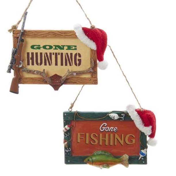 Club Pack of 12 "Gone Hunting" and "Gone Fishing" Plaque