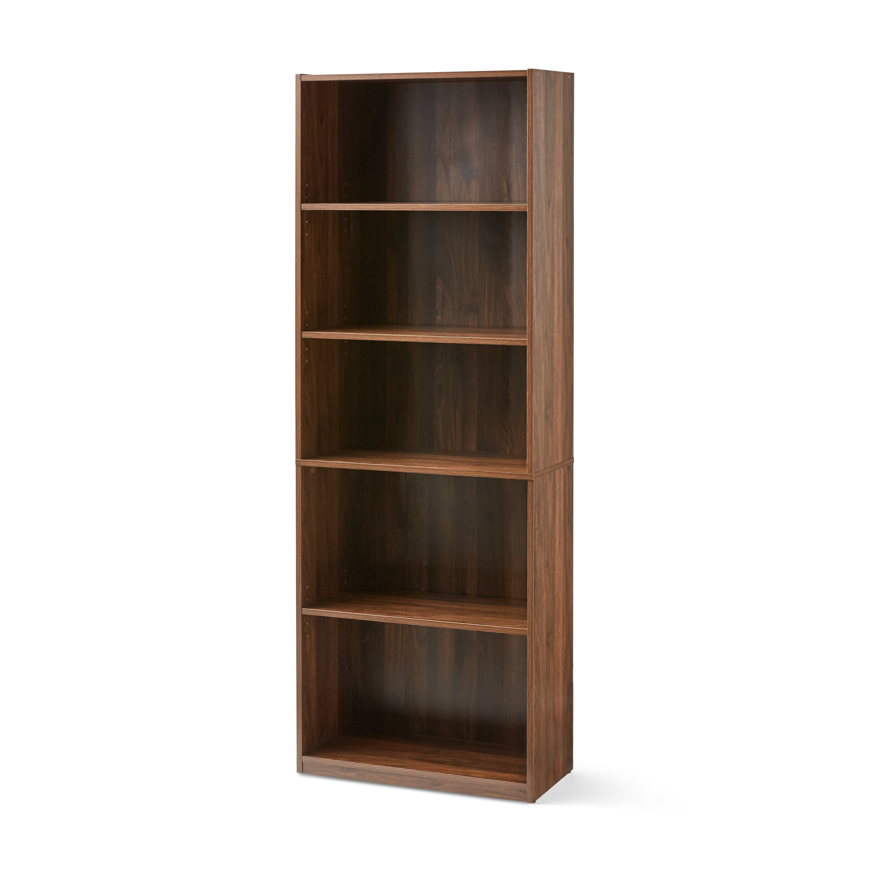 Mainstays 5-Shelf Bookcase with Adjustable Shelves, Canyon Walnut - image 3 of 5