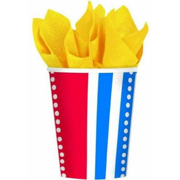 American Summer Stripes Patriotic Party 9 oz. Paper Cups