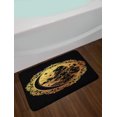 thumbnail image 2 of Psychedelic Bath Mat, Authentic Spiritual Ethnic Occult Tribal Medieval Ethnic Graphic Artwork, Non-Slip Plush Mat Bathroom Kitchen Laundry Room Decor, 29.5 X 17.5 Inches, Golden Black, Ambesonne, 2 of 2