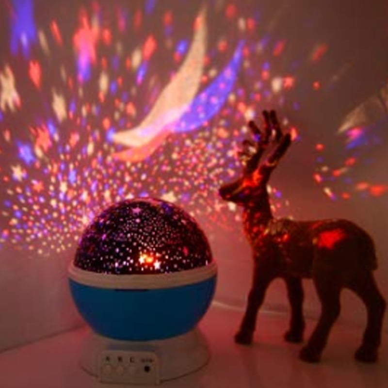 Fashion Rotating Night Light Star Projector Spin Starry Sky Children