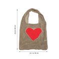 thumbnail image 3 of Bolsa de compras reutilizable de malla con estampado de corazón, bolsa de punto para verduras y frutas, 3 of 5