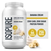 Nature's Best Isopure Zero Carb Protein - Banana Cream 25 g protein 3 lbs Pwdr
