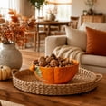 thumbnail image 4 of Pumpkin Shaped Ceramic Bowl, Thanksgiving Western Style Creative Soup Bowl, Household Fall Kitchen Tableware Serving Bowl, for Thanksgiving Fall Kitchen Table Decoration, 4 of 7