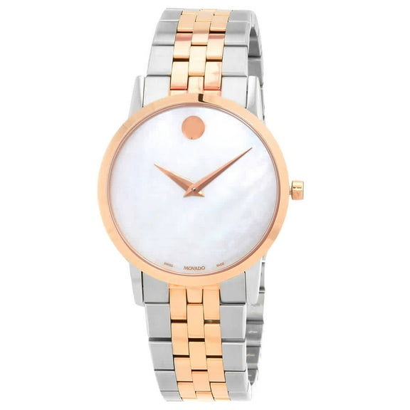 Movado Museum Classic Quartz White Mother of Pearl Dial Ladies Watch 0607629