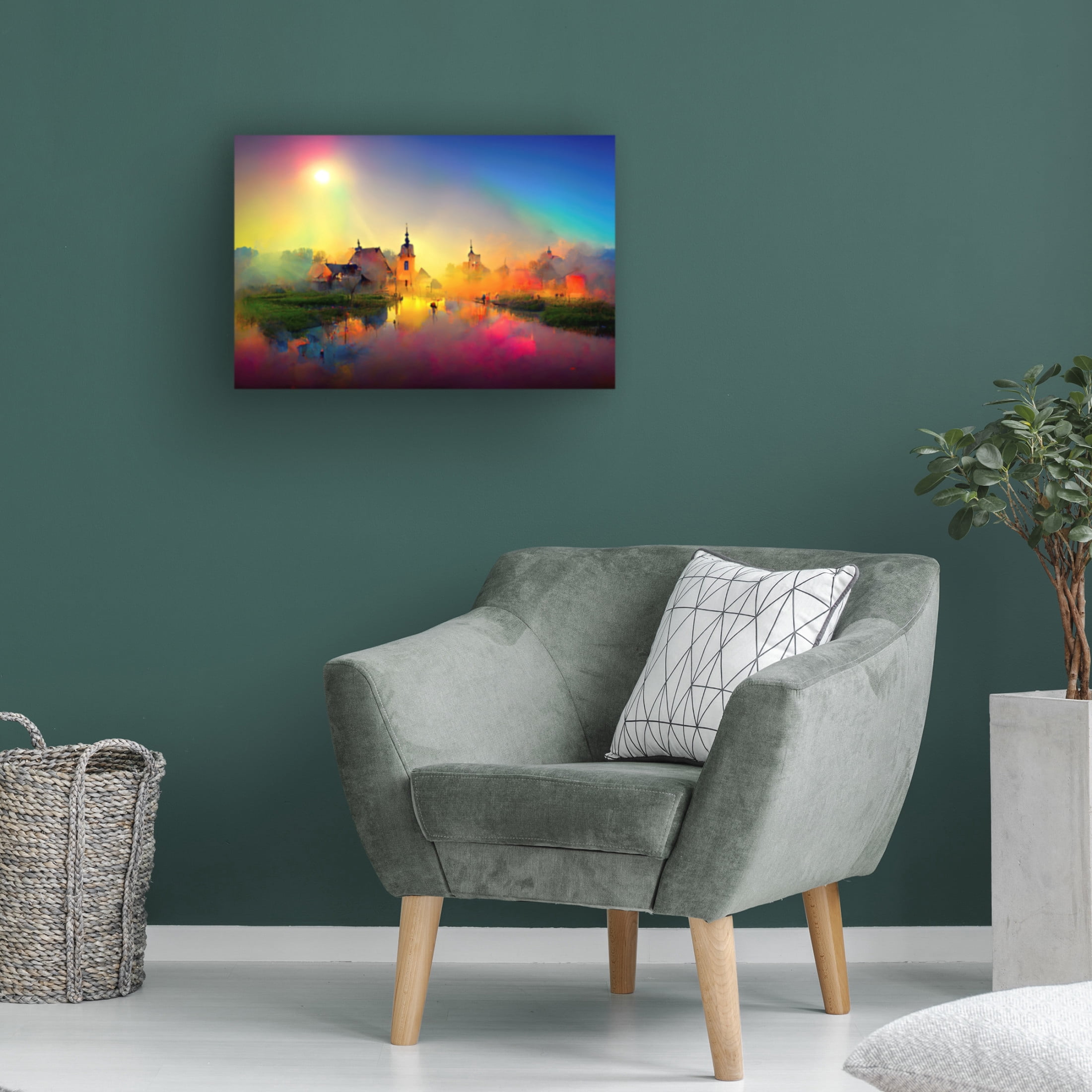 Canvas Wall Art - Ray Heere 'Medieval Landscapes 4' Wall Art for Living Room, Bedroom, or Office Décor by Trademark Fine Art - 24 x 16 Inches