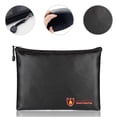 thumbnail image 3 of Fireproof Document Bag, Waterproof Fire-resistant Zippered Pocket for Cash, Bank File, Passports, Photos, Valuables and Jewelry Protection (29cm * 20cm), 3 of 8