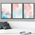 thumbnail image 2 of wall26 Framed Wall Art Print Set Watercolor Pastel Orange &amp; Blue Ink Blots Abstract Shapes Illustrations Modern Art Chic Colorful Multicolor Neon for Living Room, Bedroom, Office - 24"x36&qu, 2 of 5