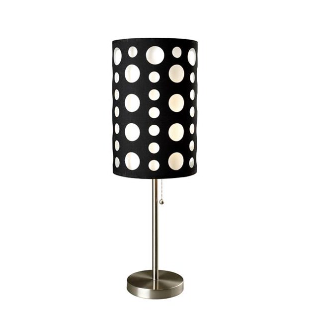Lampe de Table Moderne Rétro Noir-Blanc 33 Po.
