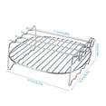 thumbnail image 1 of FAGINEY Safe Double Layer Baking Tray, BBQ Rack, Air Fryer For Home Roaster Rotisserie For Outdoor BBQ, 1 of 8