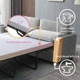 thumbnail image 6 of Mixoy 2-in-1 Pull Out Sofa Bed, Velvet Loveseat Sleeper Sofa Bed with Folding Mattress, Pull Out Couch Bed Suitable for Living Room, Full Size Sofa Sleeper for Apartment/Small Spaces (Queen, Grey), 6 of 6
