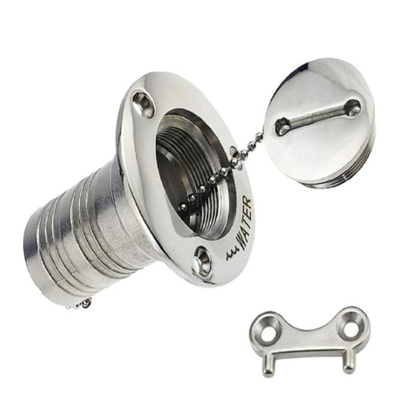 Colaxi Ø 38mm Stainless Steel Filler Neck Water Deck Filler With Tank For Boat, Yacht, , Tractor, Trailer Tank