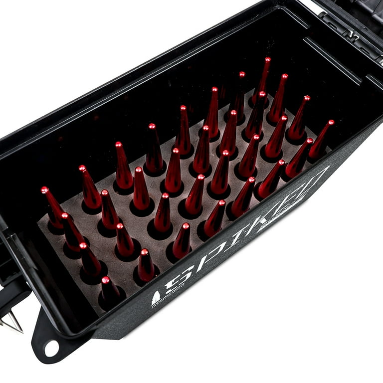 Mishimoto Spiked Lug Nuts, M12x1.5, 20-PC Set, Red - Walmart.com