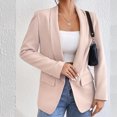 thumbnail image 4 of Ashirexll Blazers for Women Solid Color Slim Lapel Small Suit Cardigan Jacket Womens Blazers Dressy Casual Khaki M, 4 of 6