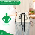 thumbnail image 3 of Yayeee Waist Apron with Pockets for Cooking Waterproof Half Server Aprons, Red Starfish, 3 of 7
