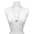 thumbnail image 3 of Delight Jewelry Silvertone Shamrock with Celtic Knot - Red Heart Nurse Strong Zoe Necklace, 3 of 4
