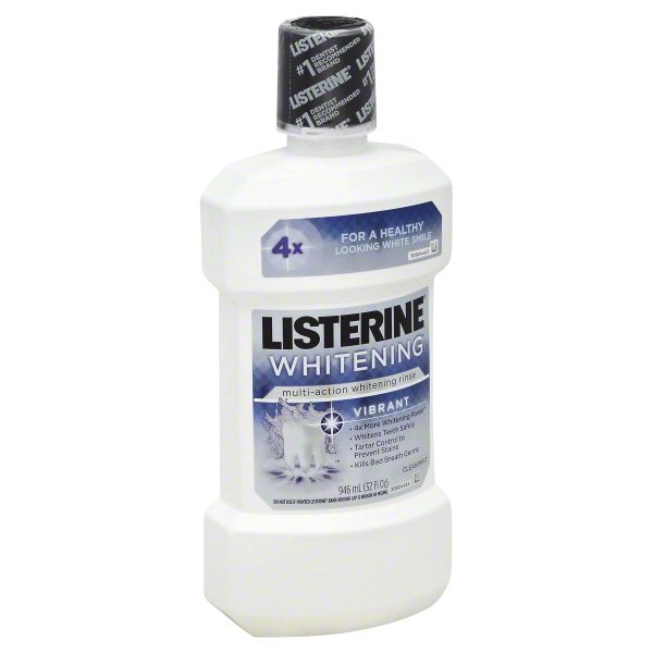 Listerine Vibrant White Clean Mint Whitening PreBrush Rinse 32 fl oz