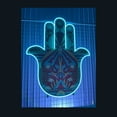 thumbnail image 2 of Handmadetneonsign Hamsa Neon Sign, Hamsa Hand Decal Printed Wall Art Decor, Power Hand Room Wall Decor, 2 of 5