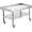 With casters, variant on Stainless Steel Grill Stand Table - 36 x 30 x 24 Inch Equipment Workstation with Edge Baffle Adjustable Legs and Dual Shelves