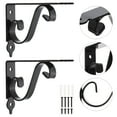 thumbnail image 2 of Miangastore Iron Wall Triangle Bracket Black 2Sets 6*4.5In, 2 of 8