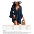 thumbnail image 5 of Vestido corto Ticfox Cuello en V Profundo Azul Oscuro XXL, 5 of 5