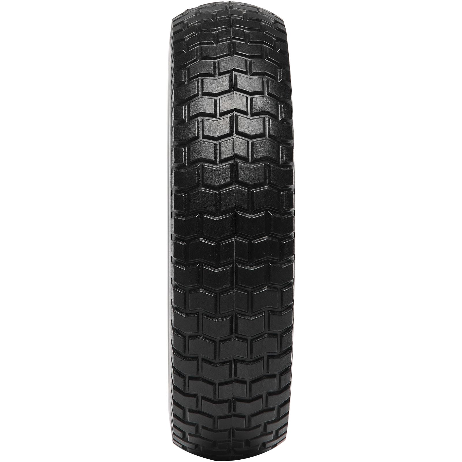 Solid PU Run-Flat Tire Wheel, 10", 2-Pack, 180 lbs Dynamic Load, 220 lbs Static Load, Flat Free Tubeless Tires and Wheels for Hand Truck, Utility Cart, Dollies, Garden Trailers, Various Carts