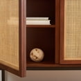 thumbnail image 5 of Safavieh  Zadie 2 Shelf Rattan Sideboard - 54 in. W x 15 in. D x 33 in. H Walnut/Natural, 5 of 5