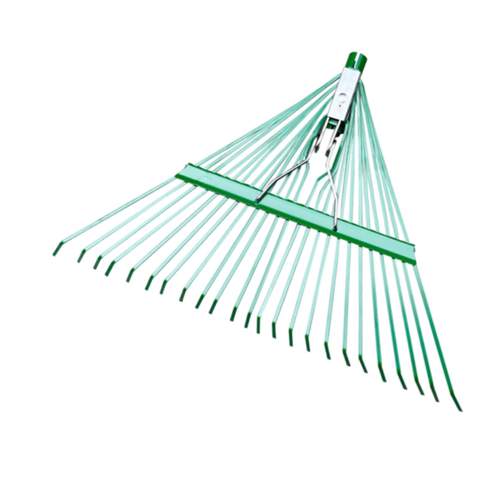 figatia Garden Leaf Rake Head Directly Replace Versatile Accessories 24 Tines Fallen Leaves Rake Gardening Tool for Yard Roof Outdoor