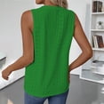 thumbnail image 4 of Fgnfyis Women's Tops Elegant Casual Camisole Top Solid Color Summer Sleeveless Tank with Lock Design for Daily Wear Womens Vest Womens Tank Tops Green XXL, 4 of 5