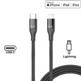 thumbnail image 2 of Cable de Datos ILUV Lightning USB-C NEGRO 90cm Certificado MFI para iPhone iPad, 2 of 4