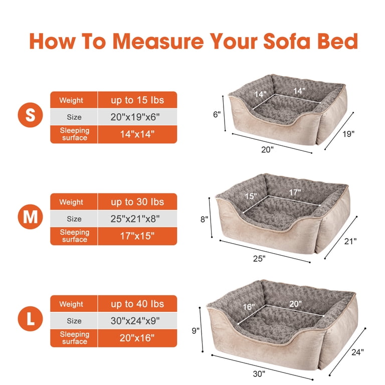 Shu Ufanro Washable Dog Bed, Medium, Beige photo 5