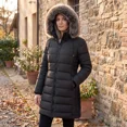 thumbnail image 4 of Winter Coat Womens Hooded Winter Puffer Jacket Windproof Outerwear Coat, Darkgray 2XL, 4 of 8