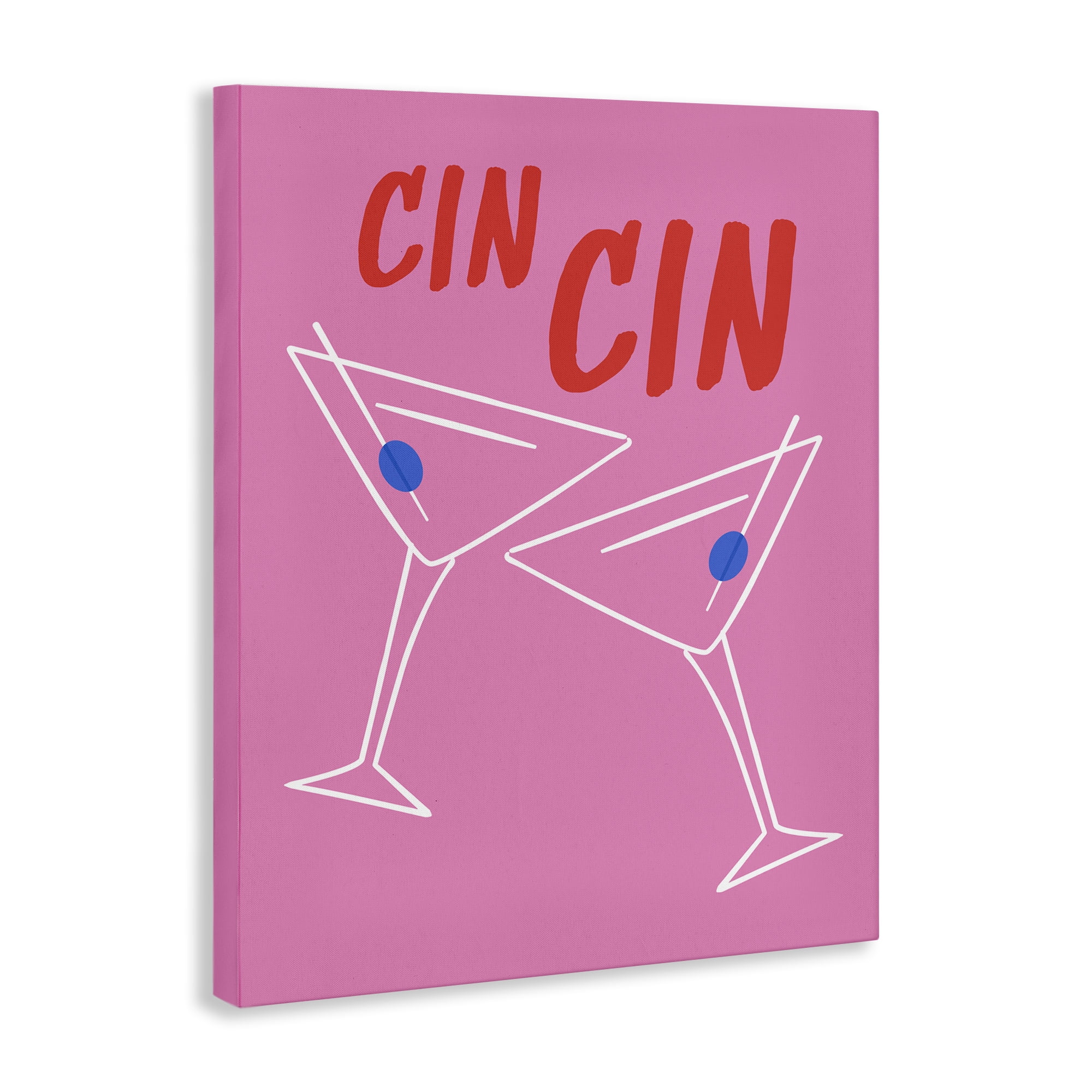 Stupell Industries Cin Cin Martinis Food & Beverage Painting Wrapped Canvas Art Print Wall Art, 24 x 30