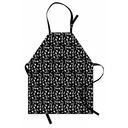 

Black and White Apron Monochrome Silhouettes of Dragonflies and Romantic Tulip Bloom Bouquet Unisex Kitchen Bib with Adjustable Neck for Cooking Gardening Adult Size Black and White by Ambesonne