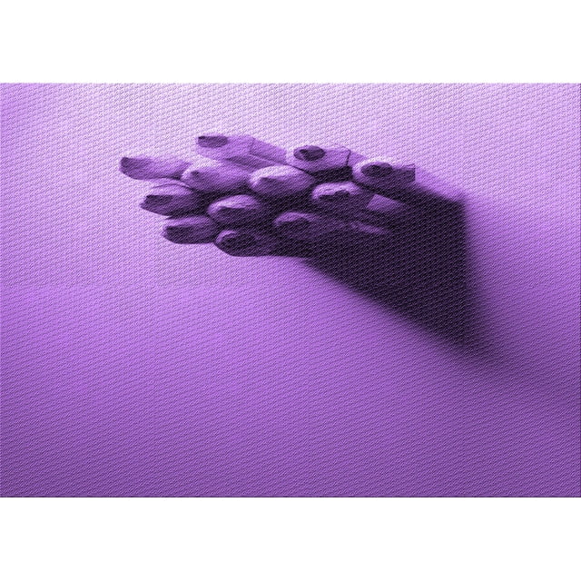 Ahgly Tapis Rectangulaire Lavable en Machine Intérieur Transitionnel Violet Violet, 3 Pieds x 5 Pieds
