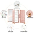 thumbnail image 4 of EEEkit Foldable Jewelry Storage Box with Mirror, 4-Sided Clear Earring and Necklace Holder Stand for Women, 4 of 7