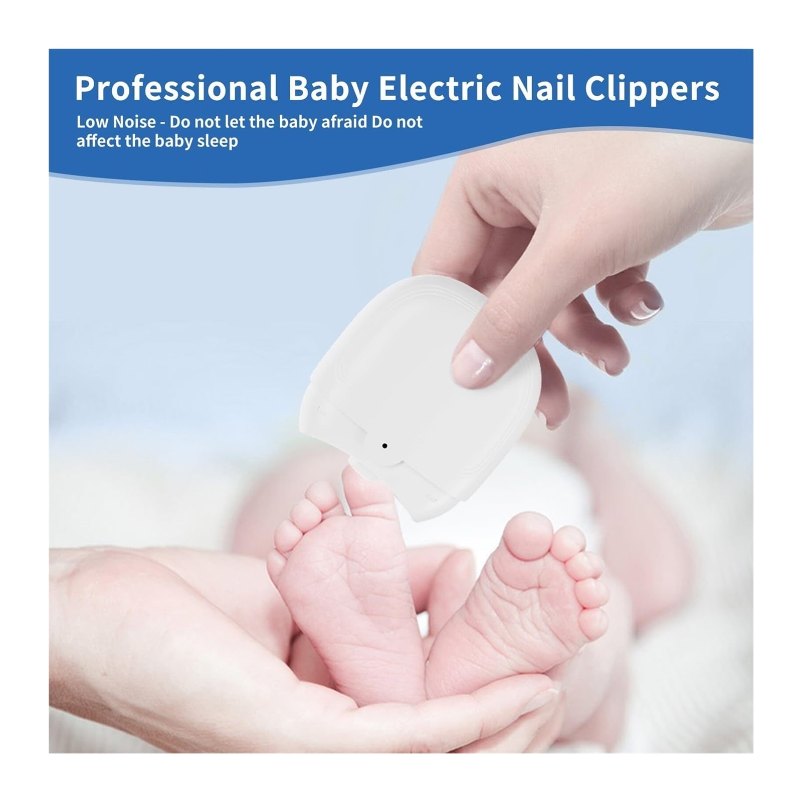 Electric Nail Clipper, 2 Speeds Automatic Electric Nail Trimmer for Adults Seniors Baby Children with LED Light, Rechargeable Electric Nail Clippers for Men Women Kids, Electric Finger Toe Nail Cutter
