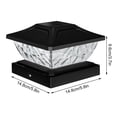 thumbnail image 3 of CuiLiyq 1 Pack Solar Post Cap Lights Outdoor, 5.8" x 5.8" x 3.7" Bright Solar Post Lights Outdoor Waterproof, for Deck Fence Posts Garden Patio Decor (Black), 3 of 9