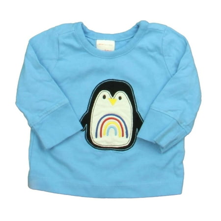 

Pre-owned Hanna Andersson Boys Blue Penguin Long Sleeve Shirt size: 3-6 Months