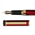 thumbnail image 3 of Pluma estilográfica Dryden Designs, punta mediana y fina, color rojo, 3 of 8