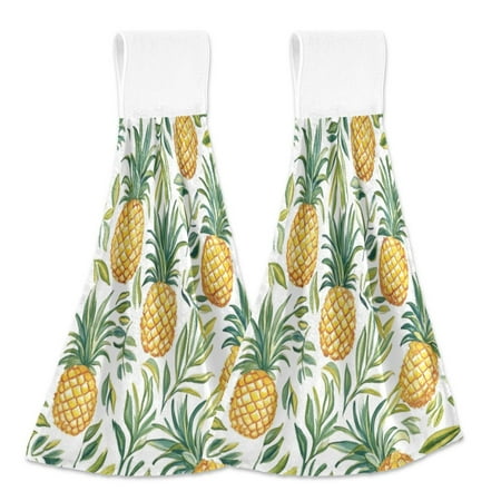 

2 Bathroom Towels Kitchen Towels 18.2x14In Velcro Hand Wipes Dish Cloths & Dish Towels Washroom Towels Face Towel Hand Wipes Lovely Pineapple1