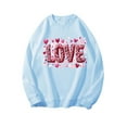 thumbnail image 4 of Gamivast Teacher Valentines Day Shirt Long Sleeve Funny Heart Print Blouse Trendy Crew Neck Tops Casual Loose Drop Shoulder Sweatshirts Valentine's Outfit, 4 of 7