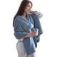 thumbnail image 1 of Manta tipo chal Qarigey de lana suave con bolsillos azul, 1 of 6