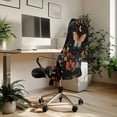 thumbnail image 3 of Xoenoiee Butterfly Moon Star Flower Print Office Computer Chair Seat Covers, 1 Piece Soft Stretch Washable Universal Rotating Desk Chair Seat Cushion Protectors, S, 3 of 6